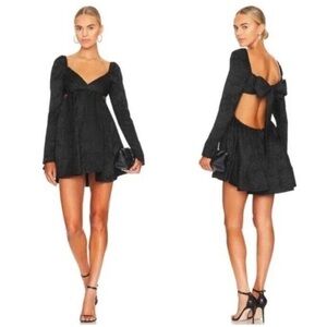 NWT Sau Lee Lena Dress Mini Black Size 6